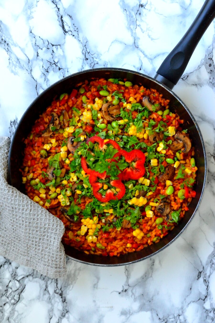 Autentisk spansk grøntsagspaella